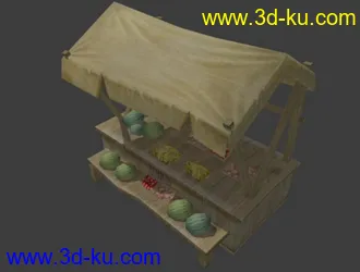 3D打印模型水果摊的图片
