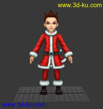 3D打印模型穿圣诞装的小男孩一个的图片