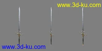 3D打印模型18把华丽大剑有材质贴图的图片