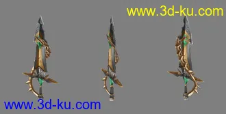 3D打印模型18把华丽大剑有材质贴图的图片