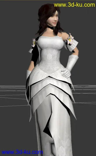 林志玲婚纱模型带动作贴图的图片