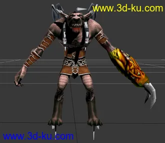 3D打印模型狼妖NPC一个带动画贴图的图片