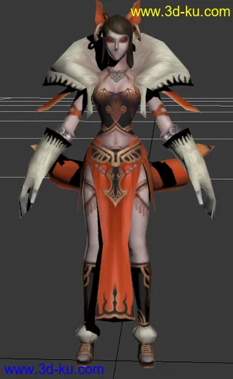 3D打印模型狐族NPC带贴图动作的图片