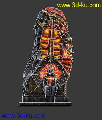 3D打印模型手绘石像的图片