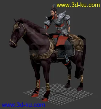 3D打印模型骑士带动作贴图的图片