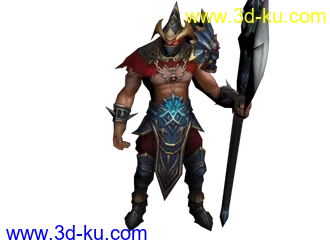 3D打印模型战士带贴图动作武器的图片