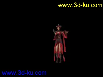 红衣教 美女模型带舞蹈显仙焰红色娘子军帖图的图片
