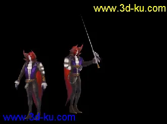 3D打印模型神魔大陆 吸血鬼守护者带动作显血光剑影帖图的图片