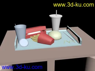 3D打印模型麦当劳套餐一个的图片