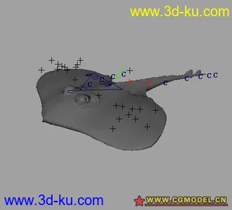 3D打印模型绑定好的魔鬼鱼的图片