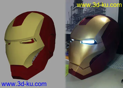 超cool，可以3d打印能戴的钢铁侠头盔模型的图片1
