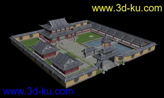 3D打印模型中式小院的图片