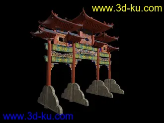 3D打印模型牌坊的图片
