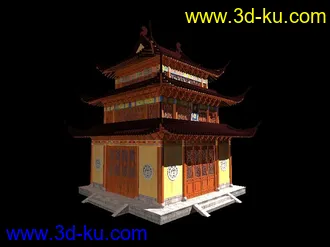 3D打印模型东方钟楼古建筑的图片