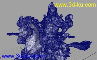 3D打印模型关公骑大马（maya obj  带 贴图）的图片