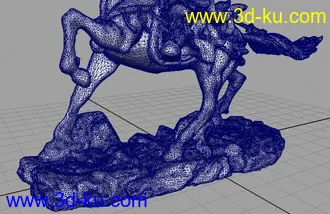 3D打印模型关公骑大马（maya obj  带 贴图）的图片