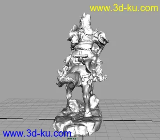 3D打印模型关公骑大马（maya obj  带 贴图）的图片