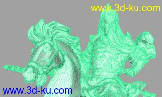 3D打印模型关公骑大马（maya obj  带 贴图）的图片