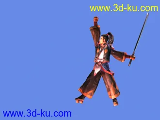 剑网3 J3模型08 中条一刀流带武夫刀郎动作呈东洋帖图的图片