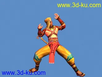 剑三J3模型06集 明教厚土旗男弟子二带动作打刺客帖图的图片