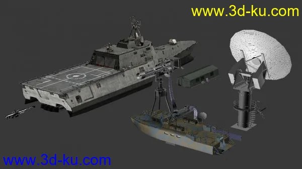 一套军事模型合集下载（集合了装甲车、飞机、军舰和航空模型）的图片1