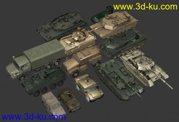 一套军事模型合集下载（集合了装甲车、飞机、军舰和航空模型）的图片3