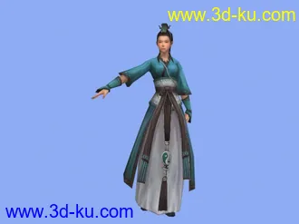 剑网三 J3模型02 纯阳女 蒙皮动画呈高丽帖图的图片