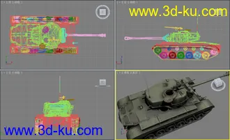 [全套军事模型]重型坦克系列独立分包Obj+贴图+MAX2012下载（不断更新）的图片