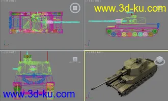 [全套军事模型]重型坦克系列独立分包Obj+贴图+MAX2012下载（不断更新）的图片