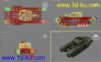 [全套军事模型]重型坦克系列独立分包Obj+贴图+MAX2012下载（不断更新）的图片