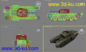 [全套军事模型]重型坦克系列独立分包Obj+贴图+MAX2012下载（不断更新）的图片