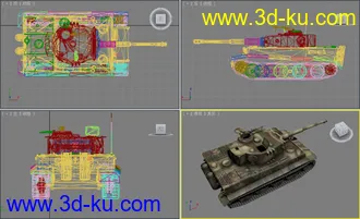 [全套军事模型]重型坦克系列独立分包Obj+贴图+MAX2012下载（不断更新）的图片