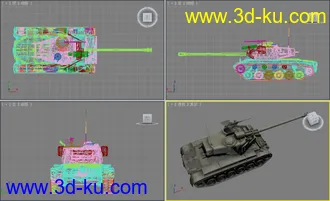 [全套军事模型]重型坦克系列独立分包Obj+贴图+MAX2012下载（不断更新）的图片