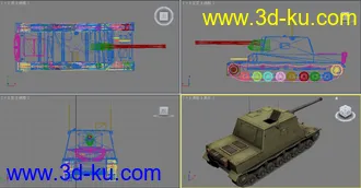 [全套军事模型]重型坦克系列独立分包Obj+贴图+MAX2012下载（不断更新）的图片