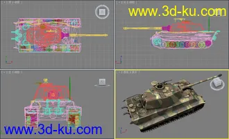 [全套军事模型]重型坦克系列独立分包Obj+贴图+MAX2012下载（不断更新）的图片
