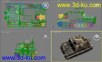 [全套军事模型]重型坦克系列独立分包Obj+贴图+MAX2012下载（不断更新）的图片