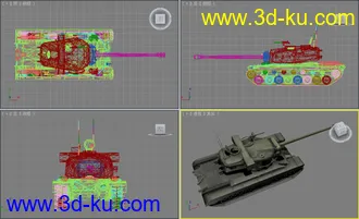 [全套军事模型]重型坦克系列独立分包Obj+贴图+MAX2012下载（不断更新）的图片
