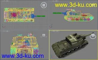[全套军事模型]重型坦克系列独立分包Obj+贴图+MAX2012下载（不断更新）的图片