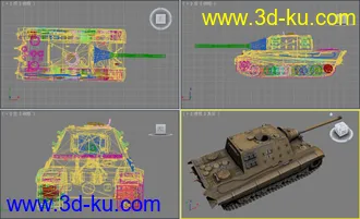 [全套军事模型]重型坦克系列独立分包Obj+贴图+MAX2012下载（不断更新）的图片