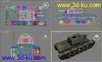 [全套军事模型]重型坦克系列独立分包Obj+贴图+MAX2012下载（不断更新）的图片