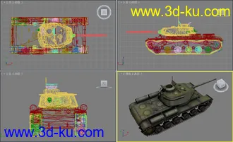 [全套军事模型]重型坦克系列独立分包Obj+贴图+MAX2012下载（不断更新）的图片