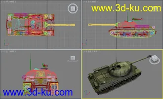 [全套军事模型]重型坦克系列独立分包Obj+贴图+MAX2012下载（不断更新）的图片