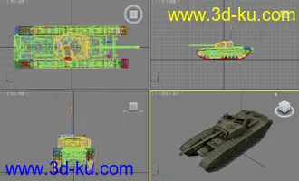 [全套军事模型]重型坦克系列独立分包Obj+贴图+MAX2012下载（不断更新）的图片