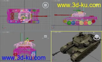 [全套军事模型]重型坦克系列独立分包Obj+贴图+MAX2012下载（不断更新）的图片