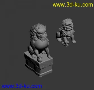 3D打印模型石头狮子的图片
