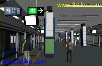 3D打印模型地铁内部场景 地铁室内的图片