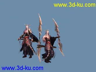白骨刀模型带动作打驱魔帖图的图片