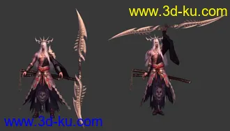 白骨刀模型带动作打驱魔帖图的图片
