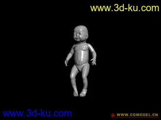 【新手适用】素体男/女/婴儿模型，未光滑、标准站立的图片