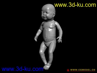 【新手适用】素体男/女/婴儿模型，未光滑、标准站立的图片